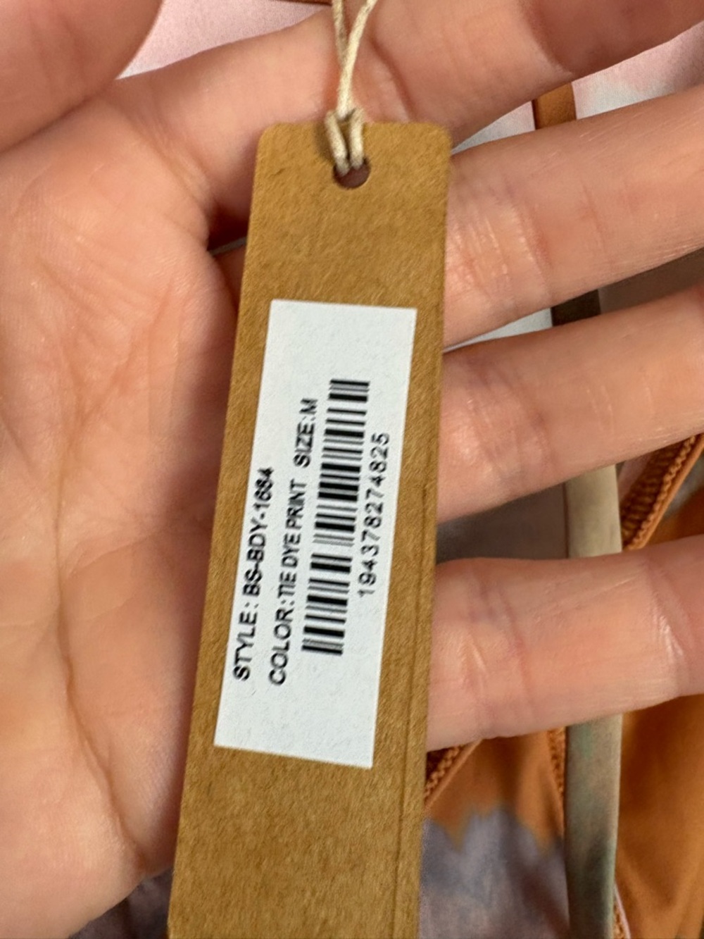 NWT Skims Jelly Sheer Off The Shoulder Tie Dye Print Bodysuit size M - Picture 5 of 6